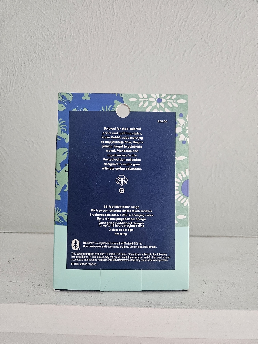 New In Box- Target X Roller Rabbit Wireless Ear Buds With Case- Floral Vines - Picture 5 of 11